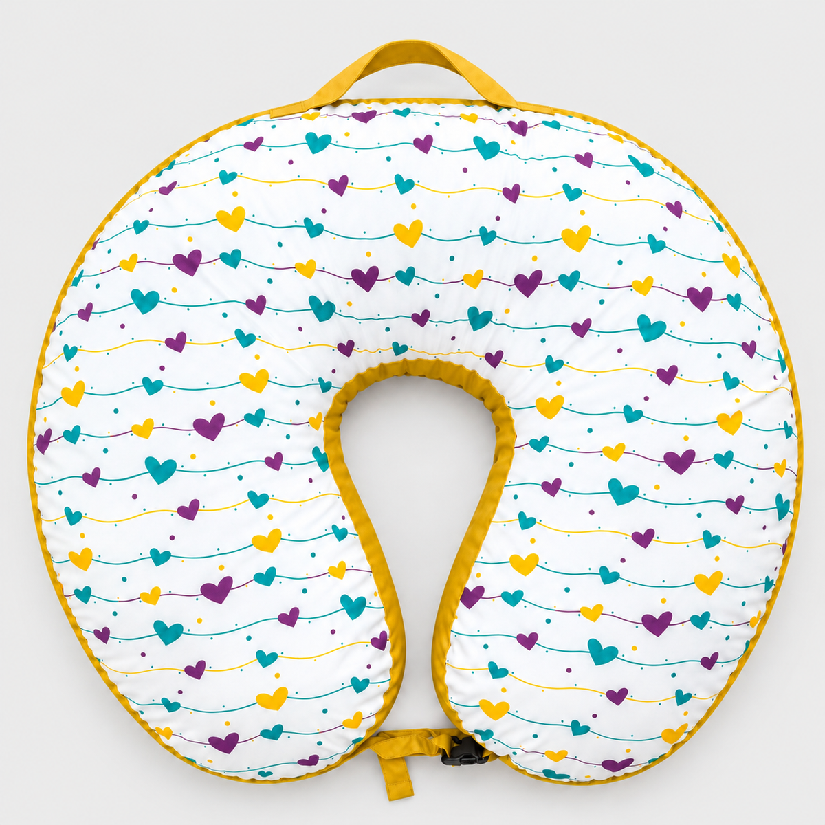 Yellow Hearts - Feeding Pillow
