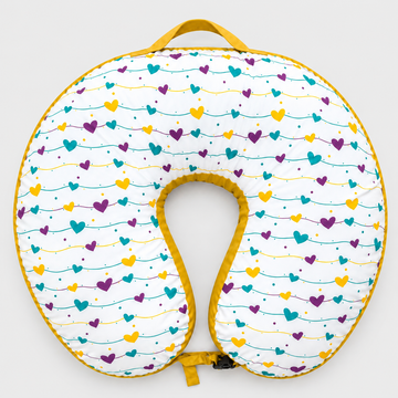 Yellow Hearts - Feeding Pillow