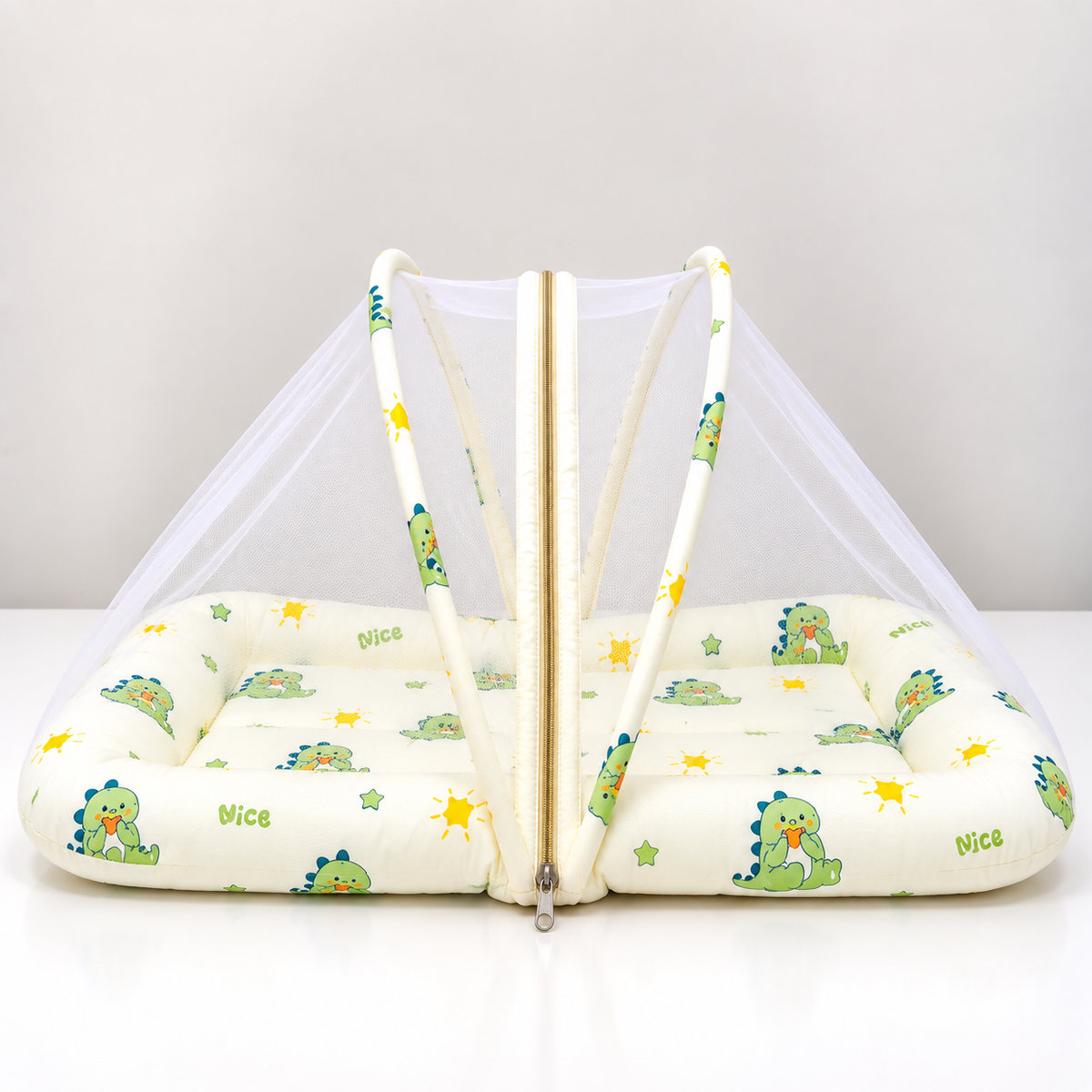 Dino - Crinkled Muslin Net Bed