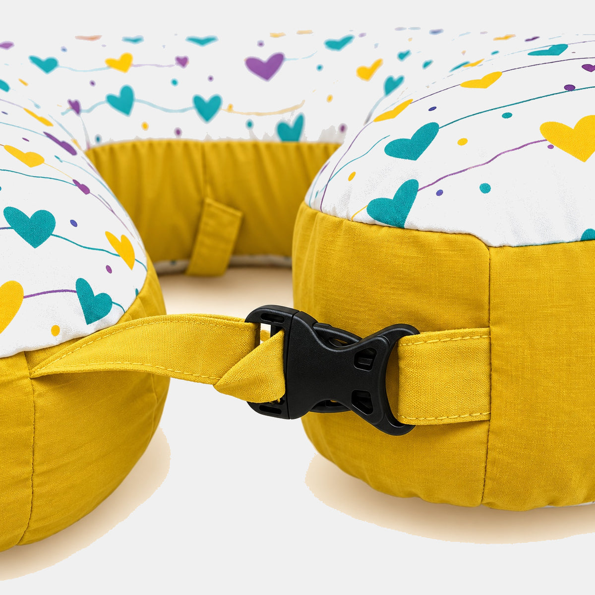 Yellow Hearts - Feeding Pillow