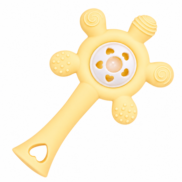 Yellow - Silicon Rattle Teether