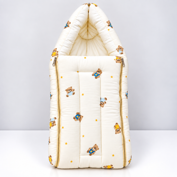 Teddy Starts - Crinkled Muslin Carry Nest