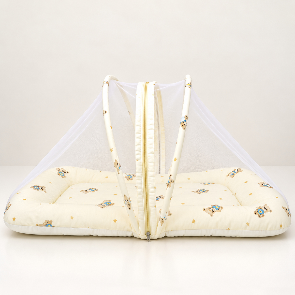 Teddy Stars - Crinkled Muslin Net Bed