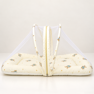 Teddy Stars - Crinkled Muslin Net Bed