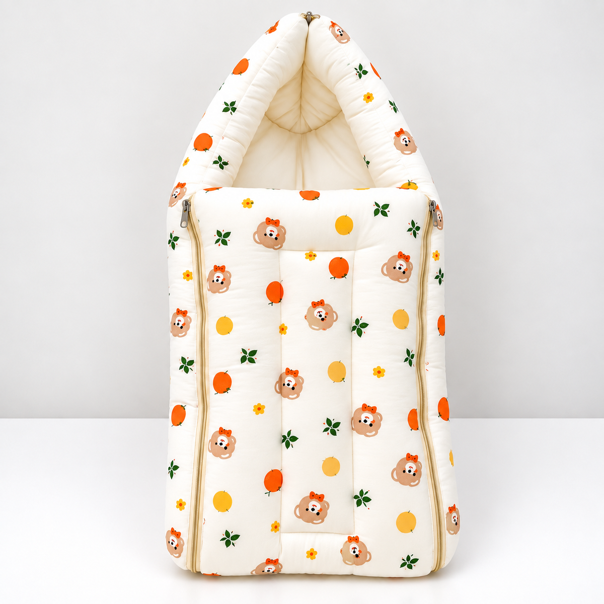 Teddy Orange - Crinkled Muslin Carry Nest