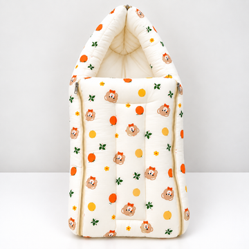 Teddy Orange - Crinkled Muslin Carry Nest