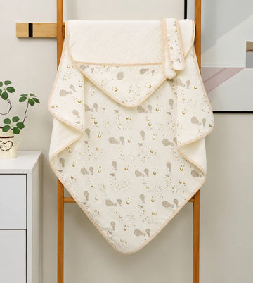 Muslin Crepe Hooded Blanket - Bulb