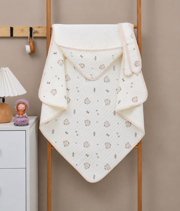 Brown Leaf - Muslin Hooded Blanket