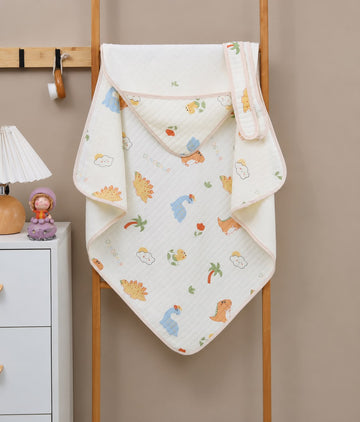 Dino - Muslin Hooded Blanket