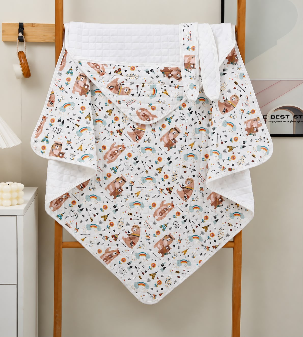 Squirrel - Muslin Hooded Blanket