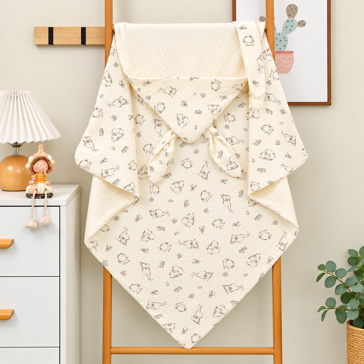 Elephant - Muslin Crepe Sleeping Bag