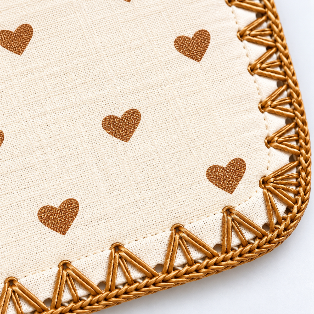 Brown Hearts - Muslin Bamboo Blanket
