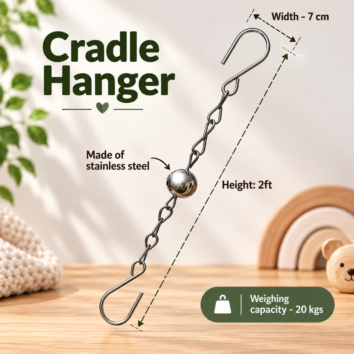 Cradle Ball Hanger - 2 Ft
