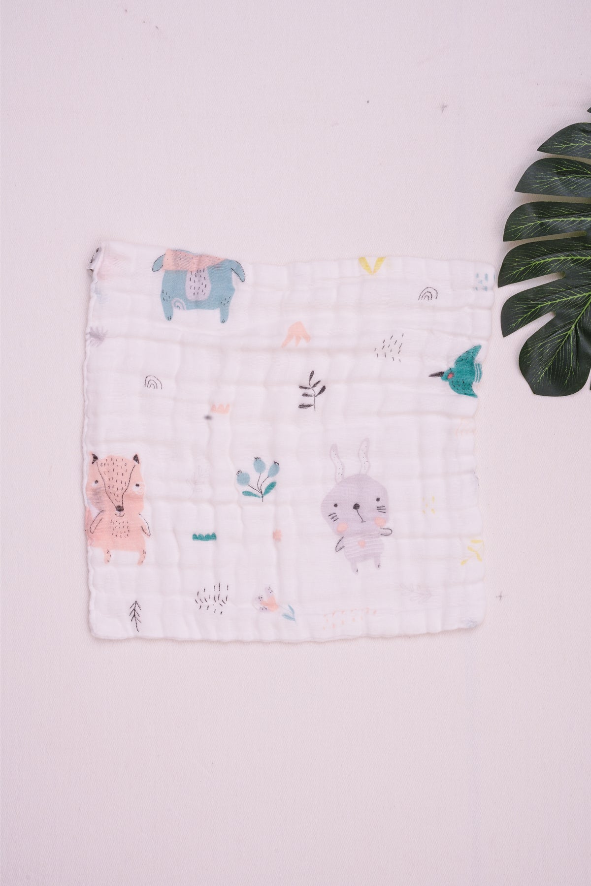 Grey Bunny - Crinkle Muslin Wash Cloth