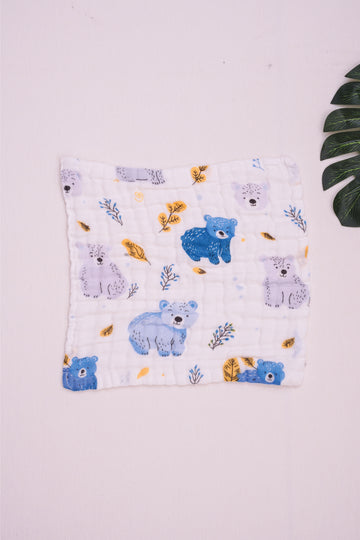 Bear - Crinkle Muslin Wash Cloth
