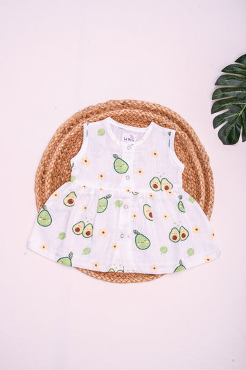 Avacado - Muslin Sleeveless Frock