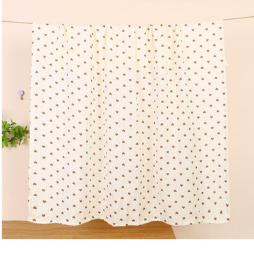 Brown Hearts - Premium Muslin Swaddle
