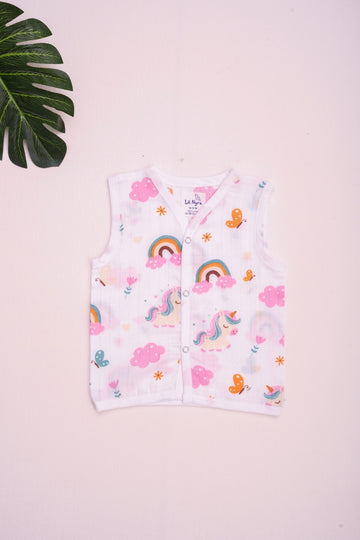 Unicorn - Muslin Button Jabla