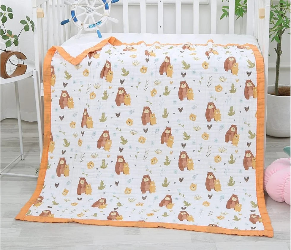 Panda - Muslin 6 layer Blanket